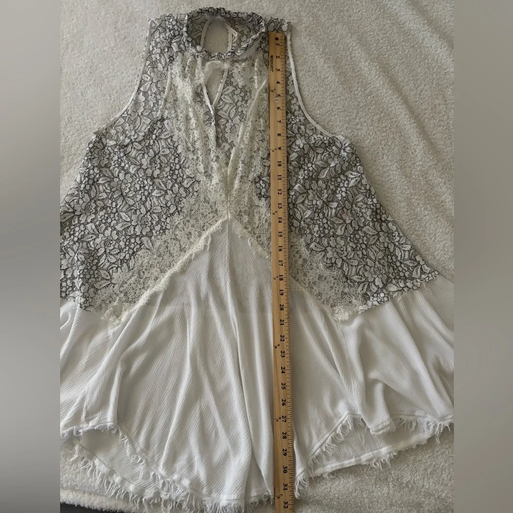 Free people Cross my heart in Lace Tunic Dress Bohemian Flowy Festival Size M - Picture 9 of 13